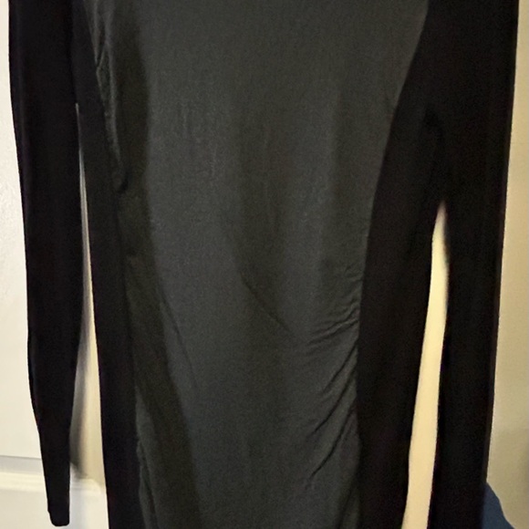 Express Black Ribbed Long Sleeve Bodycon Dress - Picture 5 of 5